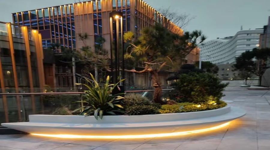 珠海博創總部大廈GRC坐凳再次向飾紀上品下單