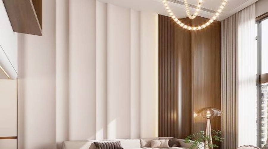 GRG材料廠家-三亞客廳GRG背景墻造型項目