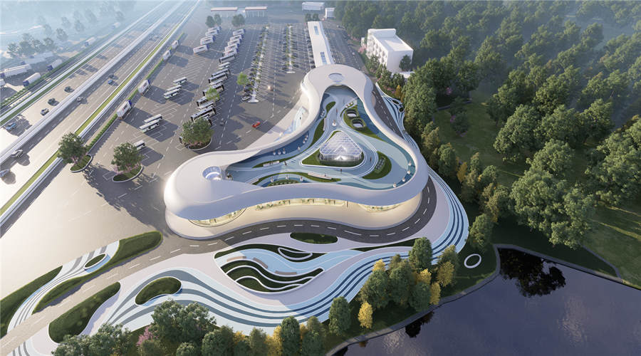 深圳沙田服務區(qū)GRC構件項目 深圳沙田服務區(qū)GRC構件項目