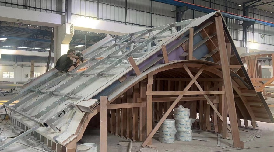 大型UHPC幕墻背附鋼架 大型UHPC幕墻背附鋼架