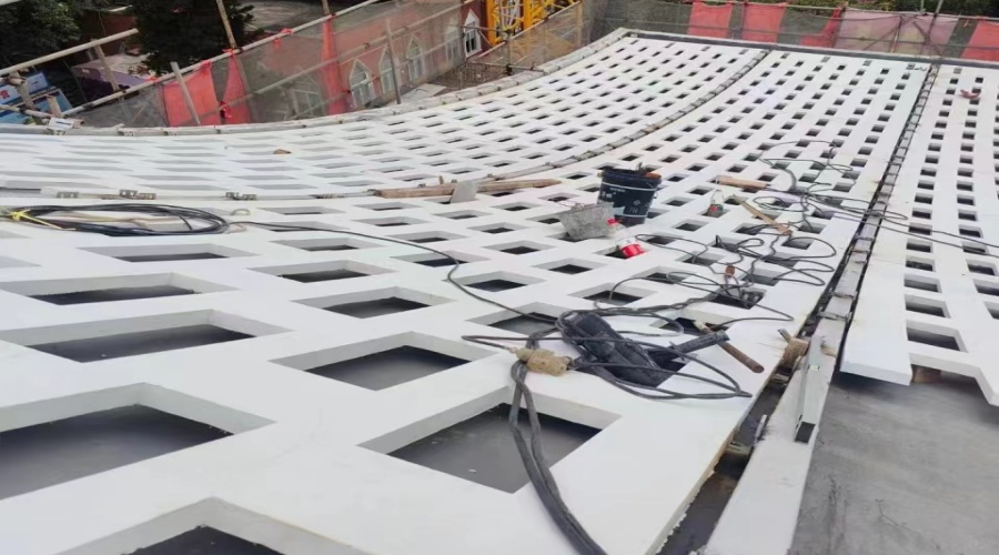 廣州番禺基督教教堂的UHPC鏤空板幕墻 廣州番禺基督教教堂的UHPC鏤空板幕墻