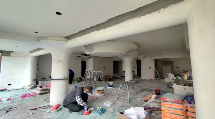 清遠別墅美林湖GRG柱子天花項目 清遠別墅美林湖GRG柱子天花項目