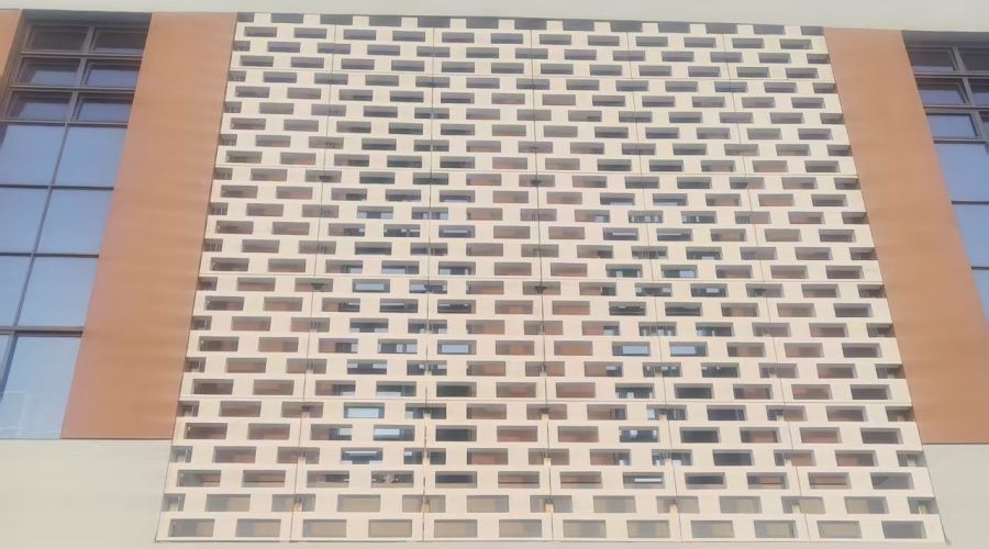 蚌埠體育館GRC鏤空幕墻板 蚌埠體育館GRC鏤空幕墻板